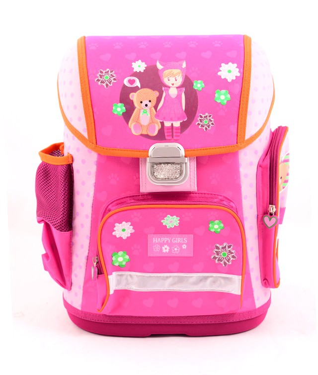 Ghiozdan fetite, clasele primare, Happy girls Pigna, roz - imagine 5